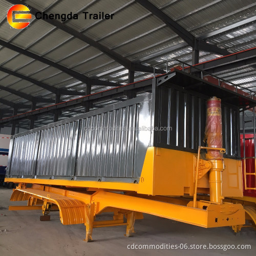 Бренд Chengda использовал 4AXLE U Type 100tons Используется прицепа для дампы чашки для прицепа
